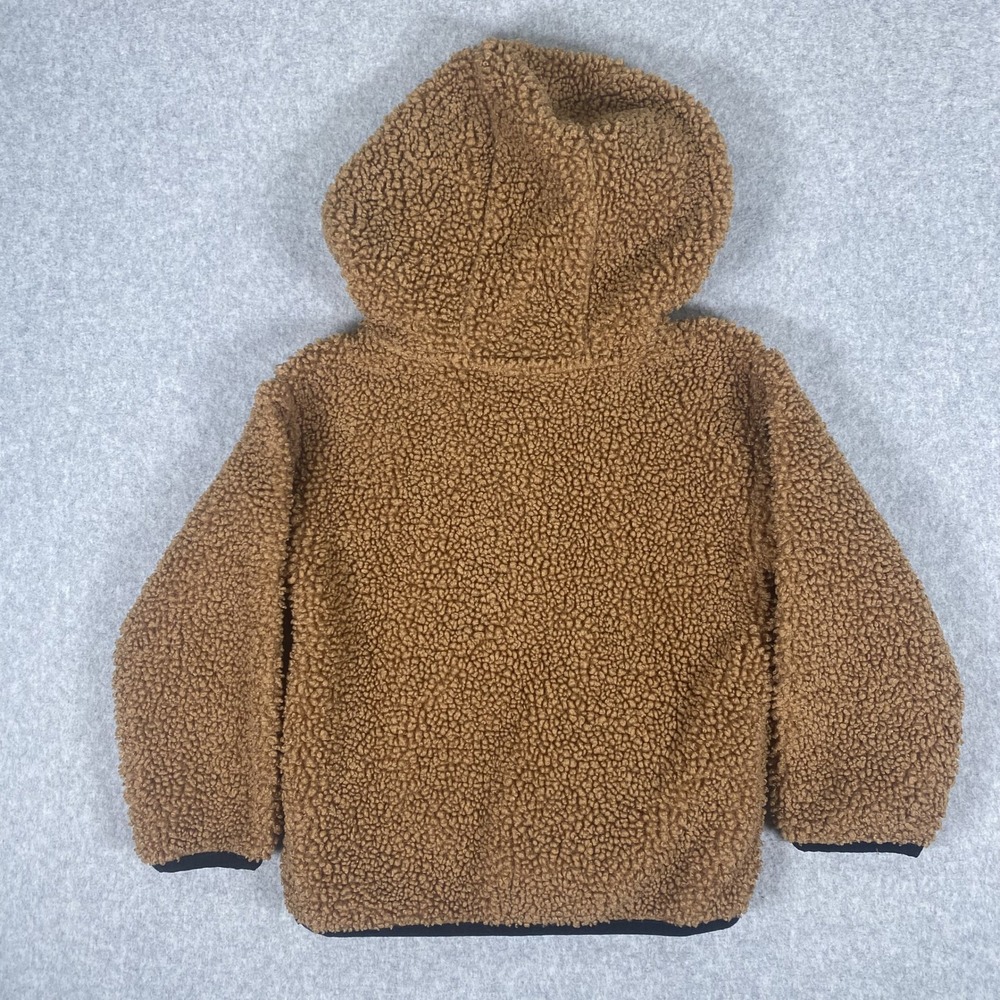 Carhartt Sherpa Fleece Hoodie Toddler 2T Unisex Brown Quarter Zip Pullover - Picture 6 of 15